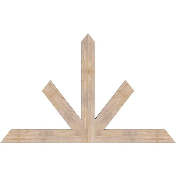 Ekena Millwork Saratoga Smooth Timber Gable Bracket, Douglas Fir, 72"W x 45"H x 3 1/2"D x 5 1/2"F, 15/12 Pitch GBW072X45X0406SAR00SDF - main